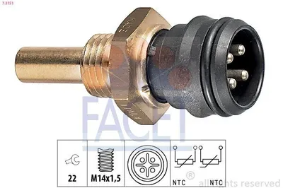 Produktbild von FACET Kühlmitteltemperatursensor 7.3151 passend für MERCEDES-BENZ 190 (W201)