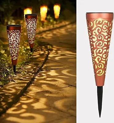 Produktbild von Bonsery Solarlichter im Freien, Pack 6 Outdoor Garden IP65 wasserdicht, LED Light Lighting Pfad Balkon Terrasse Rasen