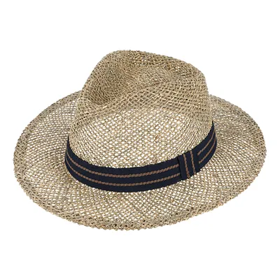Produktbild von Fiebig Strohhut Traveller Seegras mit zweifarbigem Ripsband Marine Gr. 59