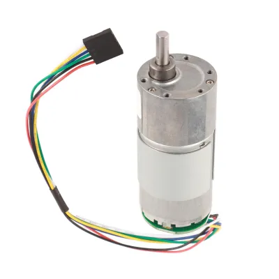 Zdjęcie produktu dla Duży silnik z przekładnią skrętną i enkoderem – 12/24 V, silnik redukcyjny (12 V, 30 obr./min)