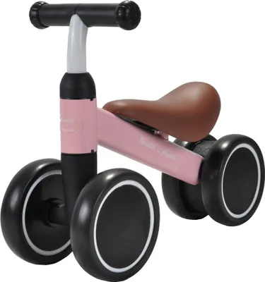 Produktbild von Bandits & Angels Laufrad Little Starter Pink ab 1 Jahr für Jungen und Mädchen - Metall - Pinkes Laufrad - Kompakt und sicher für drinnen und draußen