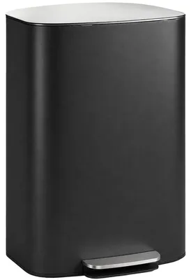 Productafbeelding van Keukenafvalbak, 50 liter, pedaalemmer met openhoudfunctie, soft-close deksel, pedaal, zwart