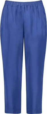 Produktbild von Samoon Damen Stoffhose mit elastischem Bund und bequemer Passform, Blau