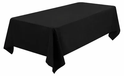Zdjęcie produktu dla Obrus prostokątny, czarny, 153x260 cm, poliester, 1 sztuka