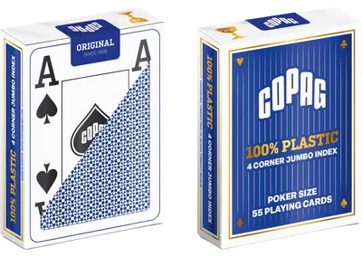 Image de Cartamundi COPAG® 100 % plastique, cartes de poker Jumbo bleues