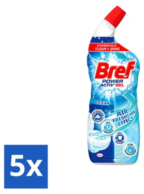 Produktbild von 5 x Bref Power Activ+ Toiletreiniger Anti-Kalk Oceaan 700 ml - Vorteilspackung - 5 Stücke