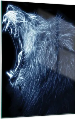 Produktbild von Bilder auf glas - Einteilig - Abstraktion Tier - 50x70cm - Glasbilder - Wandbilder - Bilder - zum Aufhängen bereit - Wanddekoration aus Glas - Glas Bilder - Wandbild auf Glas - GPA50x70-3797