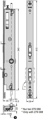 Produktbild von Schüco Motor-Treibriegelschloss 279088 für Antipanik-Schlösser (mit Riegel)