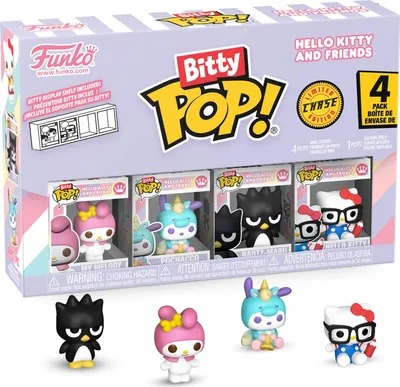 Obrázek produktu pro Hello Kitty a přátelé – Bitty POP! Vinylové figurky, balení po 4 ks, série 4, 2 cm