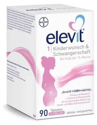 Obrázek produktu pro Elevit 1, tablety pro podporu plodnosti a těhotenství, 90 kusů