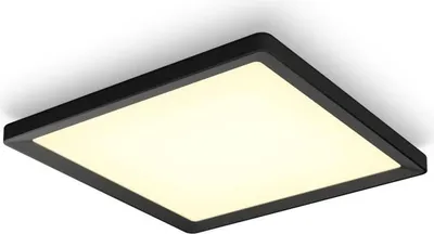 Produktbild von Philips Hue White ambience Eckiges Deckenpaneel Tento – mittelgroß, Bluetooth/Zigbee, Schwarz, 2200 K, 6500 K, 15,4 W, 25000 h