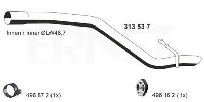 Obrázek produktu pro ERNST výfukové potrubí Článek: 313537