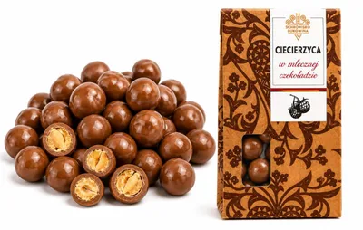 Produktbild von Kichererbsen in Milchschokolade 100g - Schronisko Bukowina