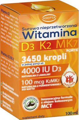 Produktbild von ASEPTA Vitamin D3+K2 MK7 forte - 100 ml