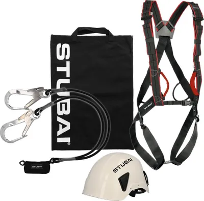 Produktbild von STUBAI Gerüstbau-Set PSA mit Helm | Komplettgurt, Verbindungsmittel ABSORB-Y 126 Pro