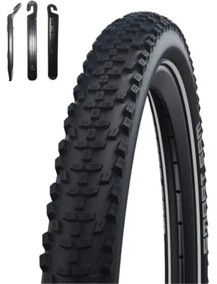 Image de 1 x Schwalbe Smart Sam Pneu vélo Addix DD Performance Line Noir/Reflex 65-622 (29 x 2.60) avec démonte-pneu