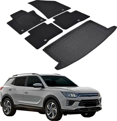 Image de Ensemble Tapis Velours Sur Mesure et Coffre TPE pour Ssangyong Korando Depuis 2020
