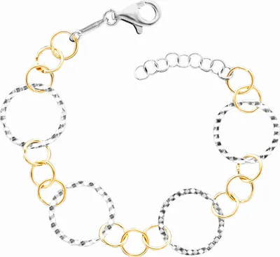 Produktbild von Der Kettenmacher Fantasy Armband 925/- Sterling Silber 19cm mehrfarbig 148260004-19