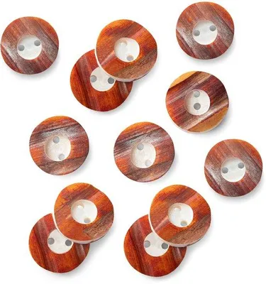 Image de Boutons traditionnels pour pantalons en cuir, 4/8/12 pièces de différentes tailles et couleurs, brun havane, 22 mm