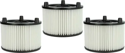 Produktbild von vhbw 3x Faltenfilter kompatibel mit Bosch AdvancedVac 20, UniversalVac 15 Staubsauger - Patronenfilter Weiß Abwaschbar