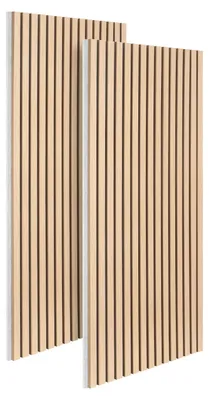 Produktbild von Vigevee Akustikpaneele Wandpaneele 120x60 cm Weißeiche, grauer Filz, UV, 2 Stück