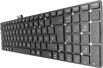 Produktbild von DEUTSCHE-Tastatur Keyboard Schwarz kompatibel für ASUS X751LN-TY039H