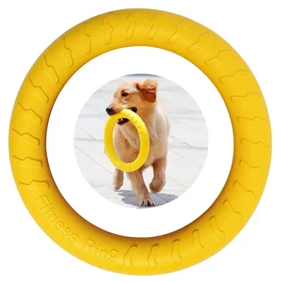 Produktbild von Hundetrainingsring Agility-Übungsspielzeug Gelb 17cm EVA Wasserspielzeug