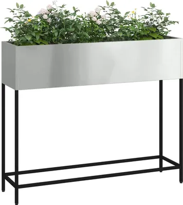 Produktbild von Hochbeet Gartenpflanzer Silber 100 x 26 x 82 cm