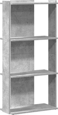Produktbild von Bücherregal 3 Böden Betongrau 60x30x120 cm Holzwerkstoff