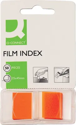 Obrázok produktu pre Connect KF03636, Prázdny štítok, Oranžová, 25 mm, 43 mm, 50 listy