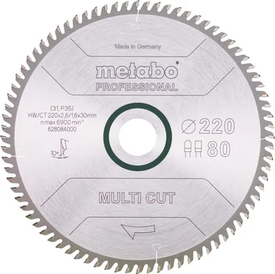 Produktbild von Metabo Sägeblatt multi cut - professional FZ / TZ 10°
