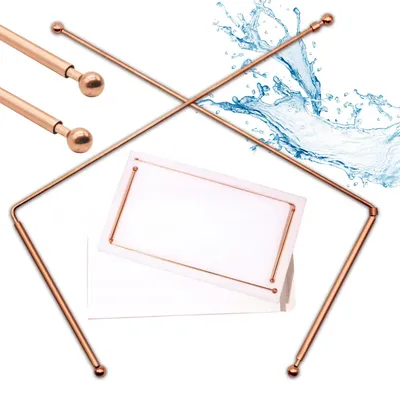 Produktbild von Kupfersonden - Handgehaltene Suchstäbe - 2 Stück - 26 cm - Hochempfindlicher Magnetfelddetektor - Wassersuche - Schatzsuche