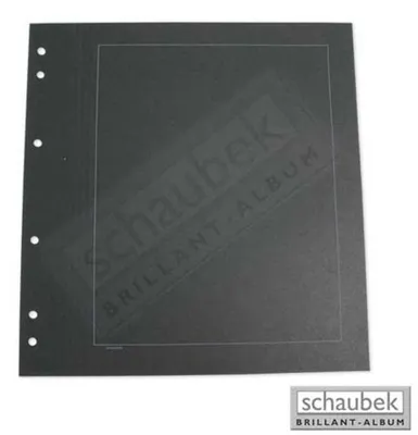 Produktbild von Schaubek Blankoblätter schwarz mit Rahmen - Albumkarton