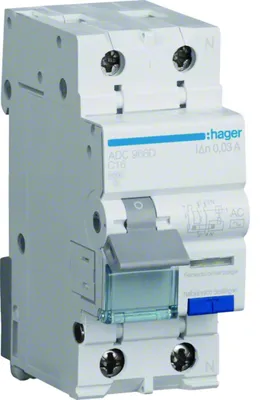 Image de ADC966D C 16A/30MA/AC Disjoncteur différentiel C 16A 1P+N 2M 30MA AC 6KA