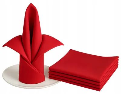 Produktbild von Serviette Für Bankette Bankietówka 50X50Cm Stoff Glatt 180G Rot