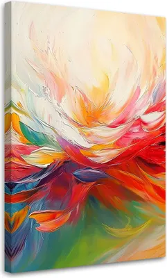 Produktbild von Leinwandbild Farbausdruck Abstrakt 40x60 Feeby Bunt bild für die wand bereit zum aufhängen