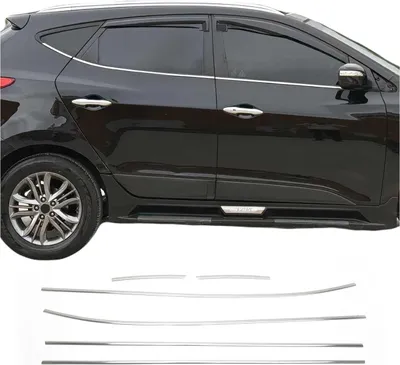 Image de Moulures de fenêtre pour Hyundai ix35 2010-2015 Acier inoxydable Chrome 6pcs