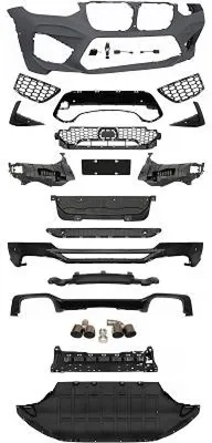 Image de Bodykit adapté à l'ensemble de pare-chocs BMW X4 g02 année 18->> look sport pour PDC