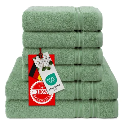 Produktbild von Hammetex Handtücher Set 6-teilig – 2 Badetücher 70x140 cm, 4 Handtücher 50x100 cm, 100% Baumwolle,