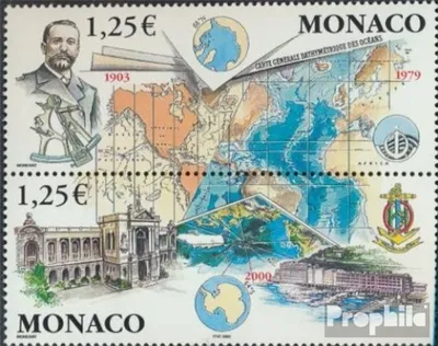 Produktbild von Briefmarken Monaco 2003 Mi 2645-2646 Paar (kompl.Ausg.) postfrisch 100 Jahre GEBCO