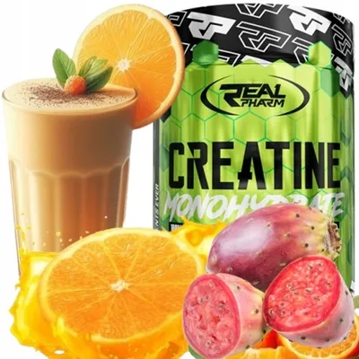 Immagine prodotto di Creatina monoidrato in polvere Kraft REAL PHARM CREATINE 500 g Gusto: arancia cactus