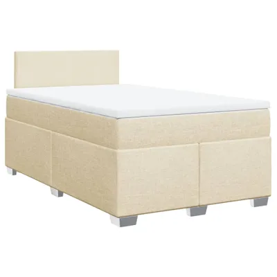 Produktbild von Boxspringbett mit Matratze Creme 120x190 cm Stoff