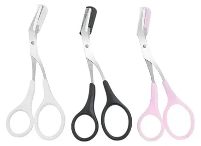 Image de Rasoir à sourcils, acier inoxydable, design ergonomique, lot de 3