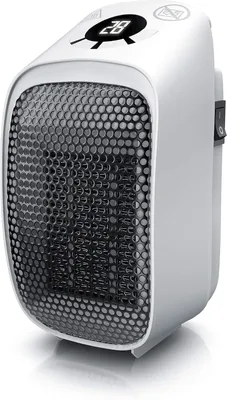 Produktbild von Mini Keramik Heizung - Digital Anzeige Temperatur Timer - Lüfter 400W - Thermostat Timer Überhitzungsschutz - Steckdosen - Badezimmer Schlafzimmer