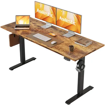 Obrázok produktu pre Nastaviteľný výškovo písací stôl, 140 x 60 cm, elektrický počítačový stôl s pamäťovou funkciou