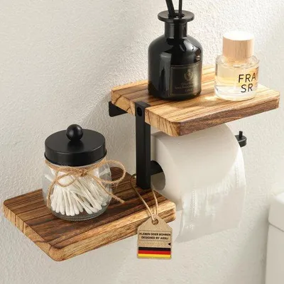 Obrázek produktu pro Vintage nástěnný držák na toaletní papír, vrtání pro kuchyň a koupelnu, montáž na zeď