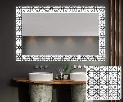 Produktbild von Badspiegel 80x100 cm - Vertikal mit LED Beleuchtung - LED Farbe Kaltweiß 7000K - TOK111 - Touch Schalter - Individuell Nach Maß - Beleuchtet Wandspiegel Lichtspiegel Badezimmerspiegel