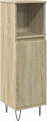 Produktbild von Möbel Badschrank/Badezimmermöbel - Badkommode - Badezimmerschrank - Sonoma-Eiche 30x30x100 cm Holzwerkstoff - Vitrinenschrank CLORIS1307943