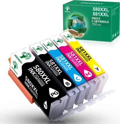 Produktbild von 5 Druckerpatronen kompatibel für Canon PGI-580 XXL CLI-581 XXL PIXMA TR7550 TR8550 TS6150 TS8150 von GREENSKY