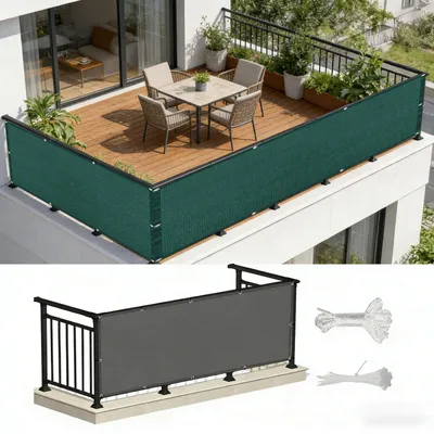 Productafbeelding van Balkonscherm met 95% UV-bescherming 190 x 340 cm